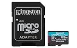 Kingston Canvas Go! Plus microSD Speicherkarte Klasse 10, UHS-I 128GB microSDXC 170R A2 U3 V30 Speicherkarte + Adapter