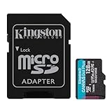 Kingston Canvas Go! Plus microSD Speicherkarte Klasse 10, UHS-I 128GB microSDXC 170R A2 U3 V30 Speicherkarte + Adapter