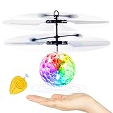 Fliegender Ball Spielzeug-Mini Drohne RC Flying Kugel Hover Orb mit Fernbedienung Bunten LED-Licht Ferngesteuert Flugzeuge Kinder, Kinderspielzeug Geschenk Jungen Mädchen Indoor Outdoor Garten Spiel