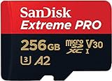 SanDisk Extreme PRO microSDXC UHS-I Speicherkarte 256 GB + Adapter & RescuePRO Deluxe (Für Smartphones, Actionkameras oder Drohnen, A2, Class 10, V30, U3, 200 MB/s Übertragung)