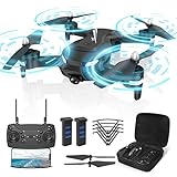 Wipkviey T26 Drohne mit Kamera 1080P, RC Faltbare FPV Quadcopter mit 2 Batterien, 26-30 Min. Flug, 3D Flip, Schwerkraftsensor, Headless Mode, Ein-Tasten-Start/Landung