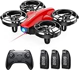 Tomzon mini Drohne für Kinder Anfänger RC Quadrocopter mit 24min Lange Flugzeit, Kampfdrohne mit 360° Propellerschutz, Flugzeug ferngesteuert Spielzeug Drohne Werfen Go/3D Flip/Kreisflug, Nano Drone