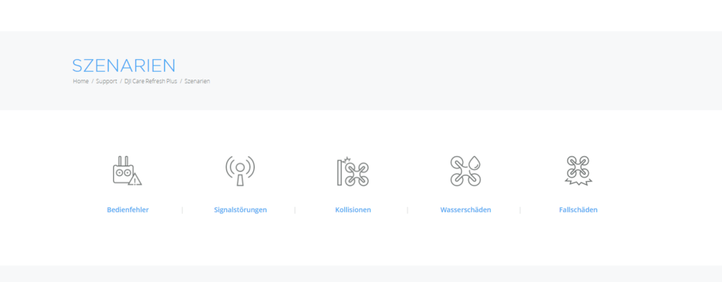 dji care refresh+ szenarien schadensfälle