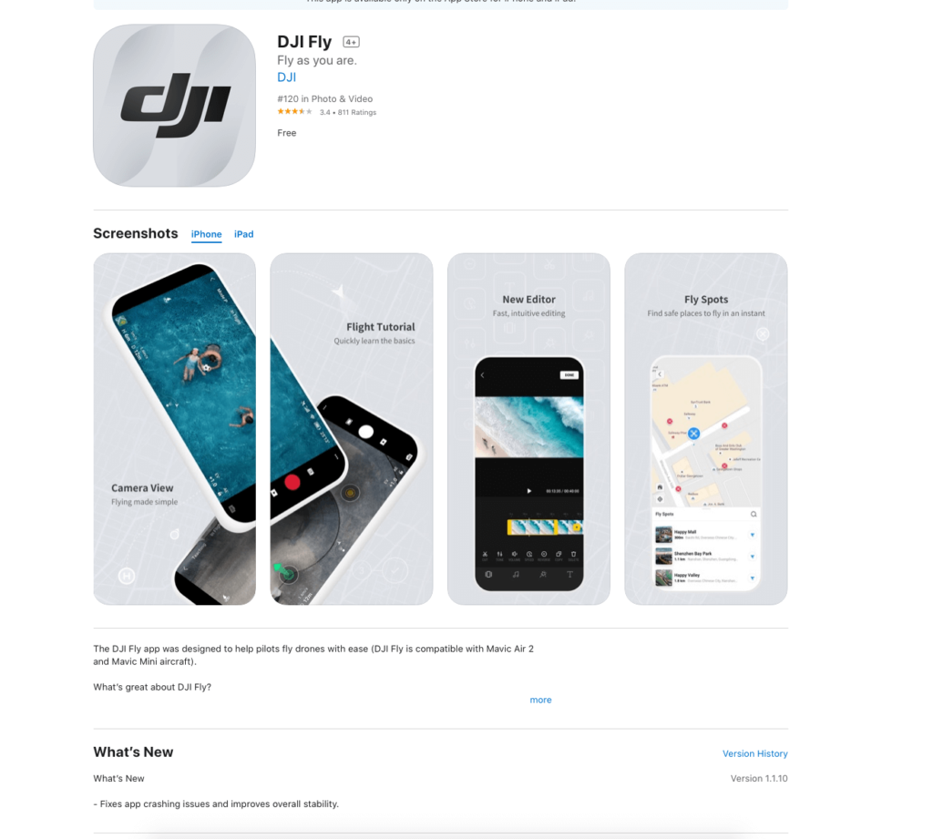 dji fly app