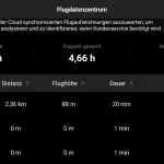 dji flight log datei exportieren ansicht in der fly app